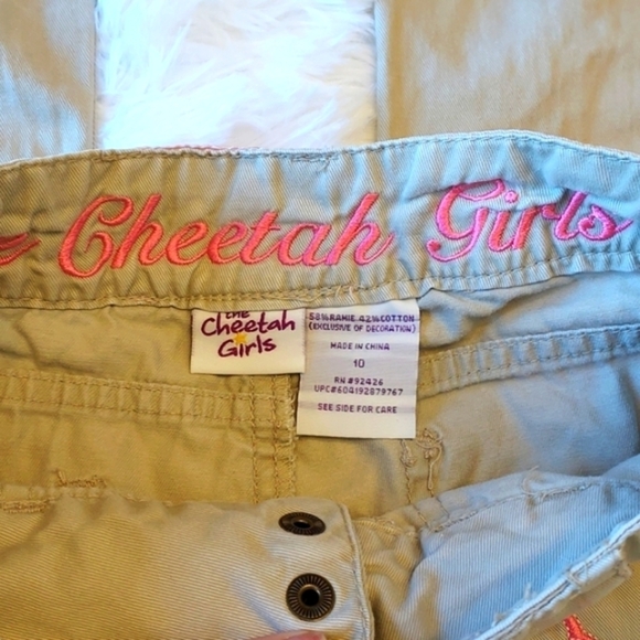 CHEETAH Girls tan embroidered pants, bootcut size 10 - Picture 5 of 6